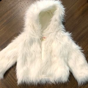 Toddler girls size 2 Joyfolie fur jacket NWOT
